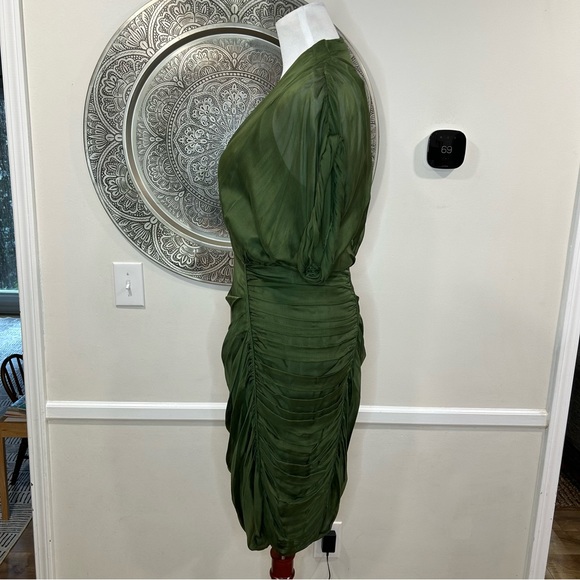 Catherine Malandrino olive green dress - Size 8 - Picture 12 of 13